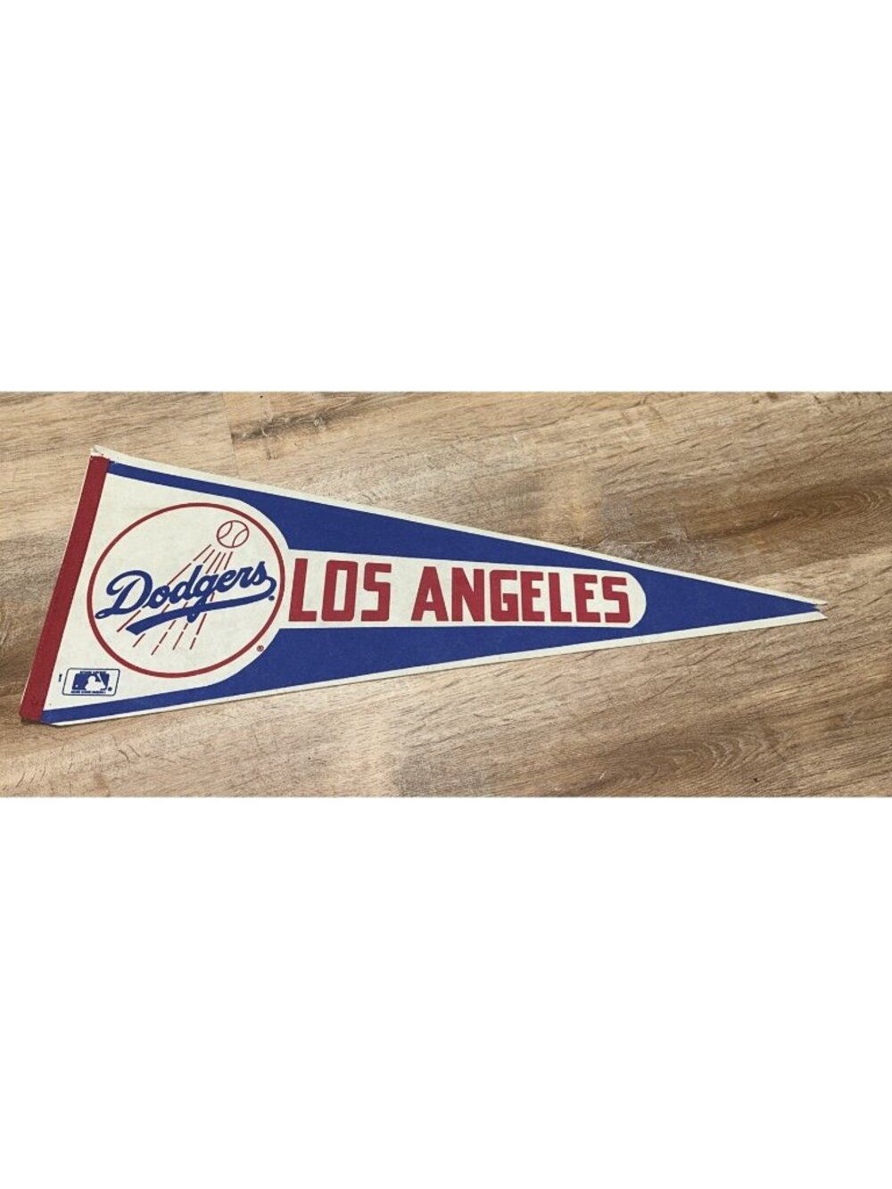 1980'S Vintage LA DODGERS Baseball Full Size Pennant Flag MLB 30” Memorabilia